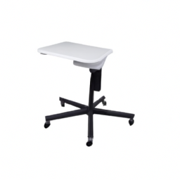 white electric sit stand desk