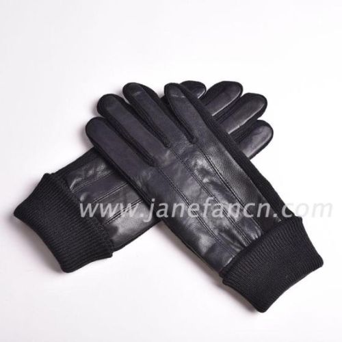 Wholesale Customized Men Patched Leather Gloves