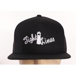 Black Cotton Screen Printed Trucker Hats Custom Printed Mesh Caps