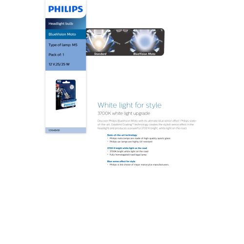 PHILIPS BlueVision Moto Headlight bulb